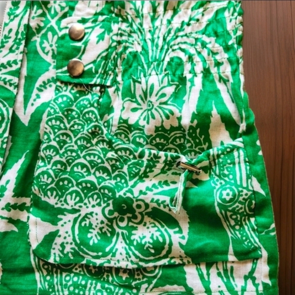 Berek Designed Linen Jacket • Botanical Print • Statement Detail • Size L - Picture 12 of 15